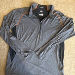 Men's Gray and Orange Quarter-Zip Jacket Columbia size XXL NEW NO TAG